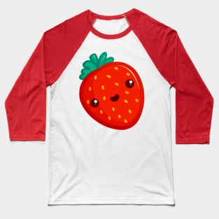 Super Cute Strawberry - Kawaii Strawberry Baseball T-Shirt